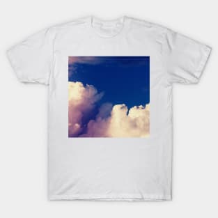 Blue Sky, Clouded Sky Scene, Vintage Wall Art, Cloudy Sky Landscape, Sunny Sky T-Shirt